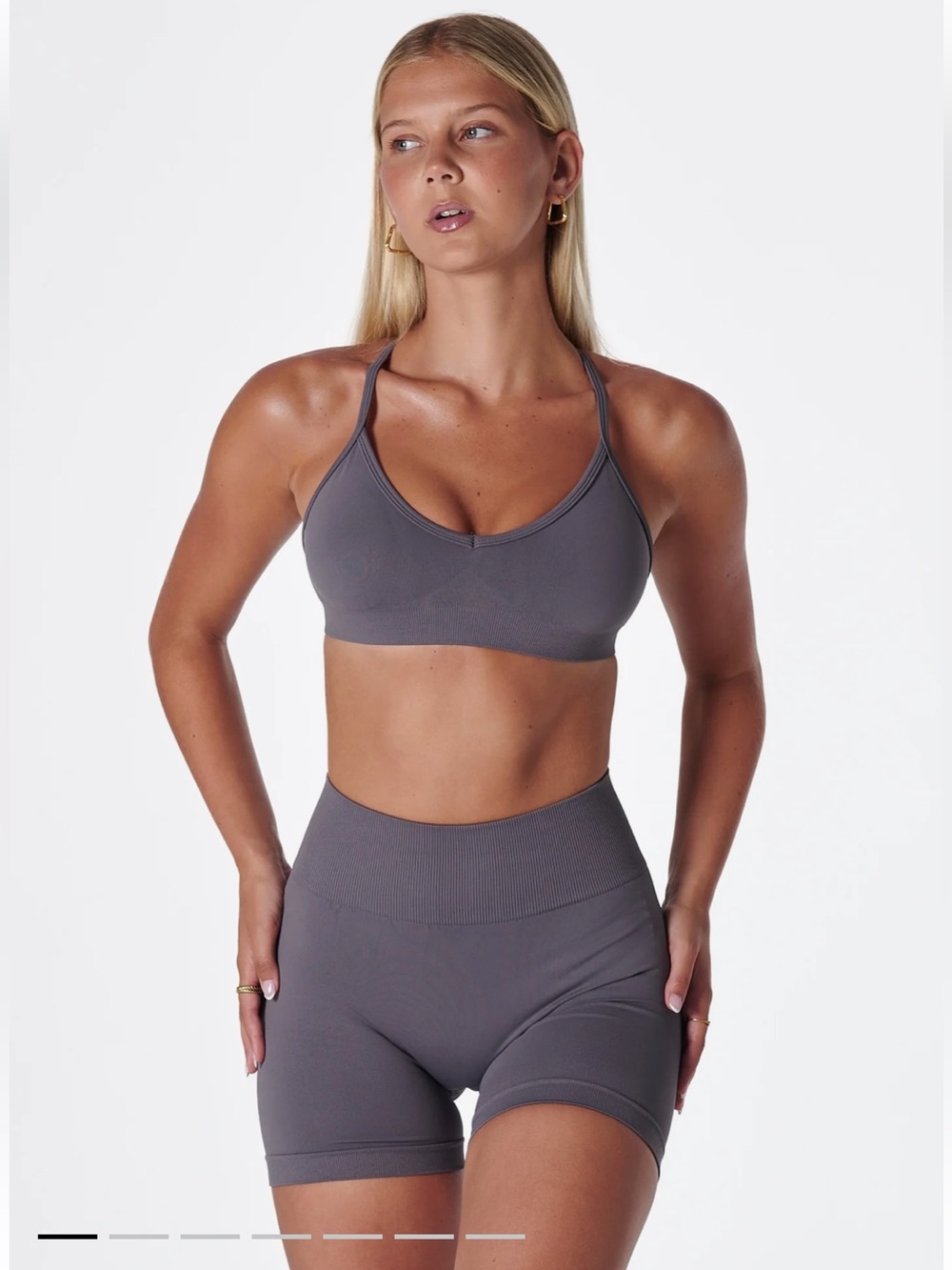 Velocity Seamless Sports Bra - Charcoal Gray